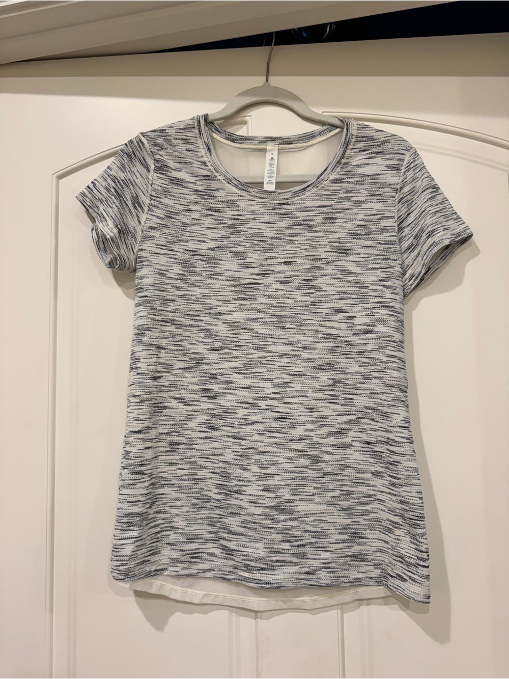 Lululemon Heather Gray Shirt with Sheer back